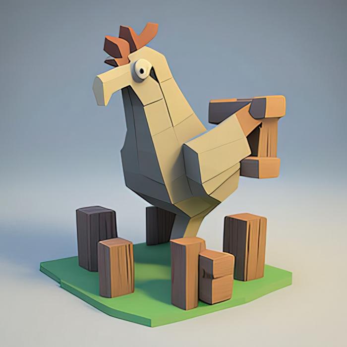 نموذج ثلاثي الأبعاد لآلة CNC ألعاب لعبة st Ultimate Chicken Horse